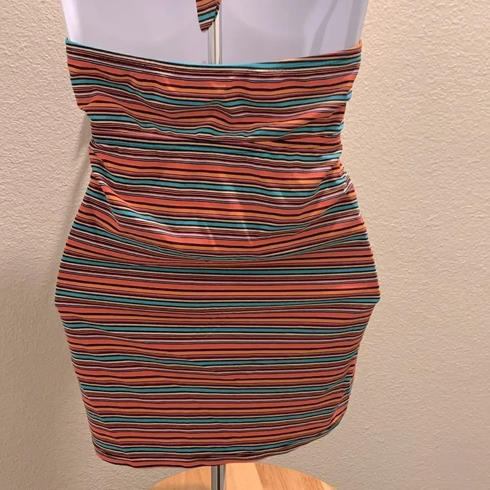Take 50% OFF- Beach Bump Motherhood Multicolor Halter Top Swimwear, Size-L